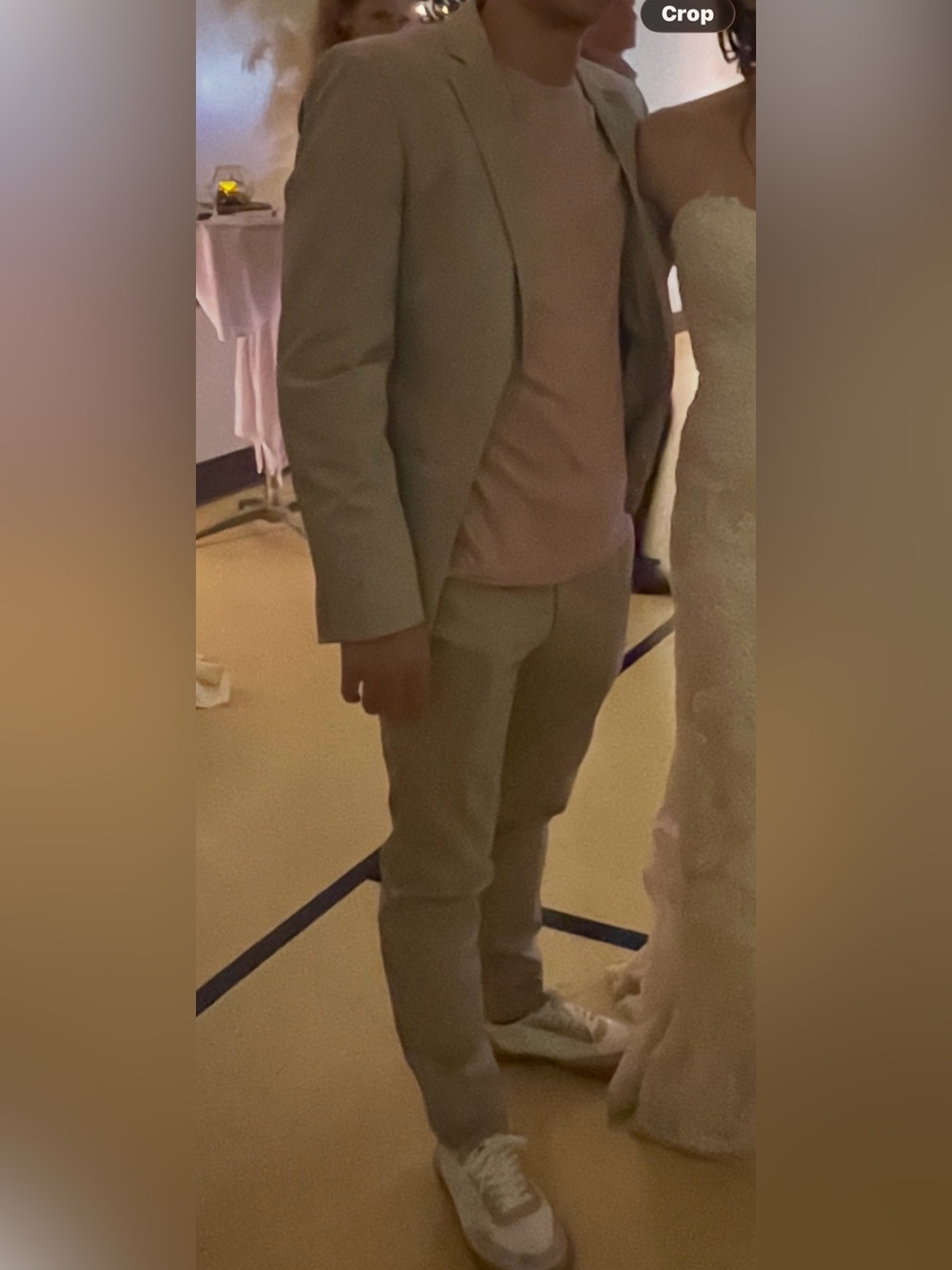 Express Men's Slim Light Beige Suit
